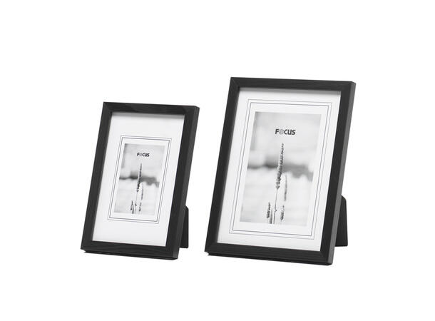 Rock Ramme 10x13 Sort Tynn ramme i tre med glass 